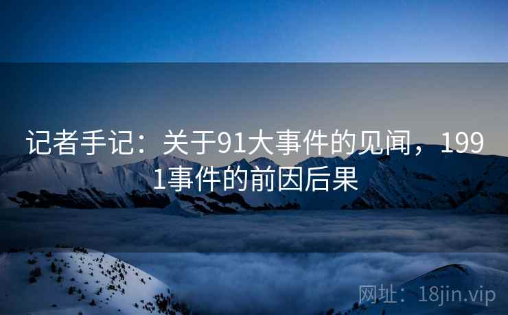 记者手记：关于91大事件的见闻，1991事件的前因后果