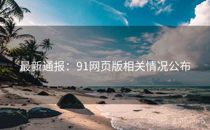最新通报：91网页版相关情况公布